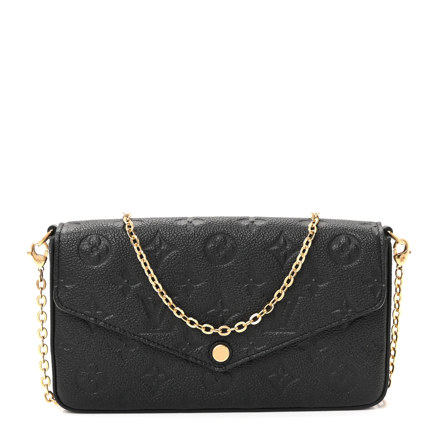 Louis Vuitton Empreinte Pochette Felicie Chain Wallet Black 1 of 10