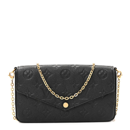 Louis Vuitton Empreinte Pochette Felicie Chain Wallet Black 1 of 10