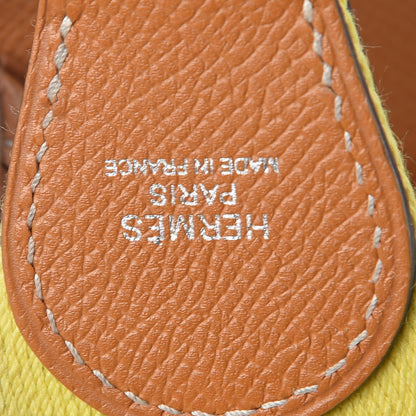 Hermes Epsom Amazone Evelyne III PM Toffee Bleu Indigo Lime 6 of 10