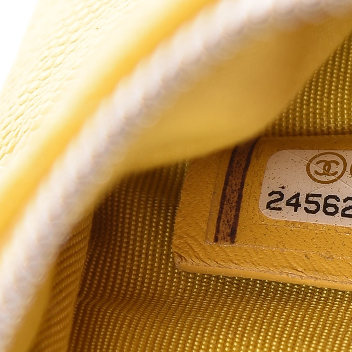 Caviar Quilted Small Cosmetic Case Yellow