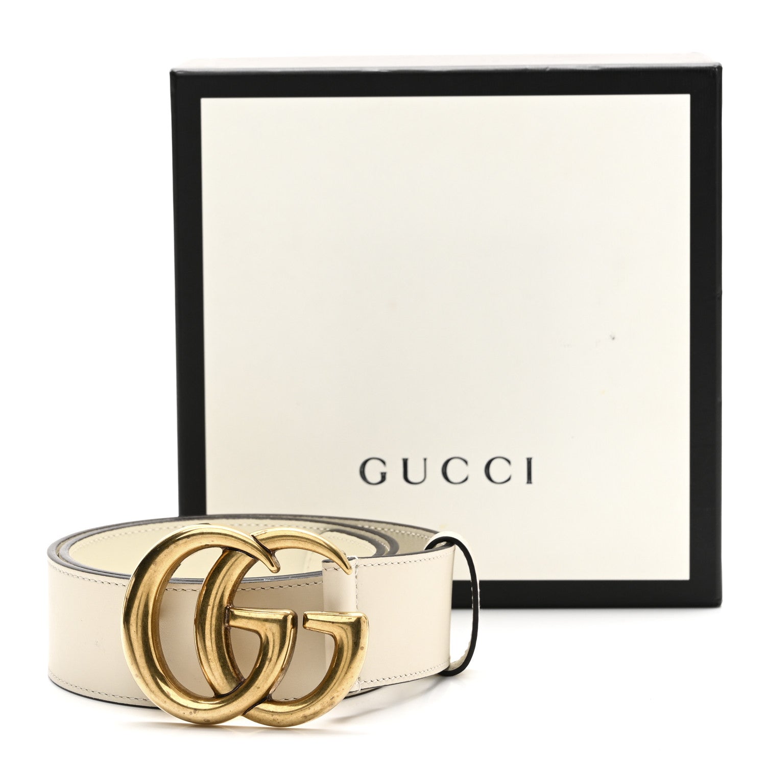 Gucci Calfskin Double G 40mm Belt 70 28 Mystic White 6 of 6