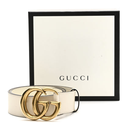 Gucci Calfskin Double G 40mm Belt 70 28 Mystic White 6 of 6