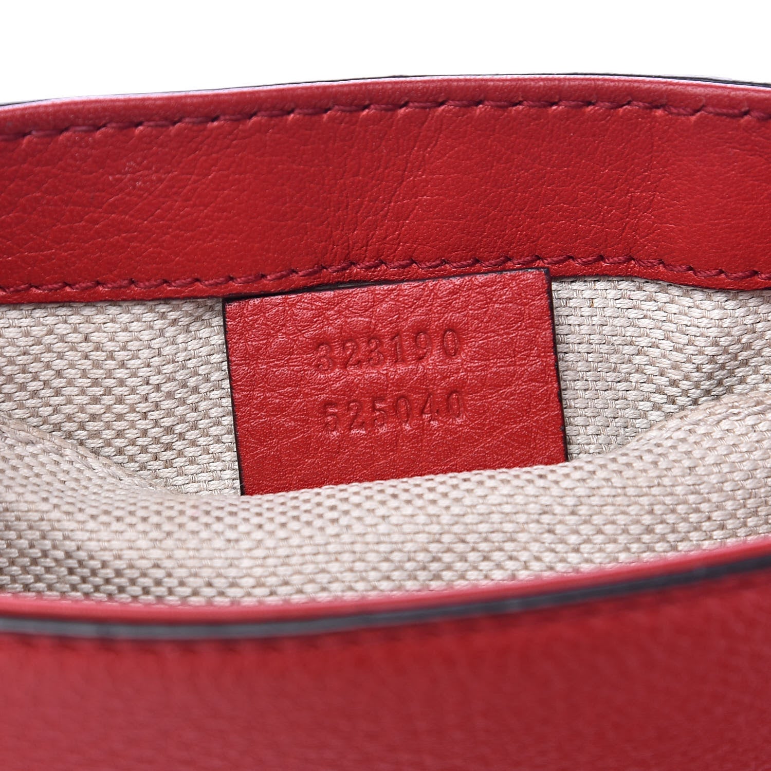 Gucci Pebbled Calfskin Small Soho Flap Crossbody Red 7 of 10