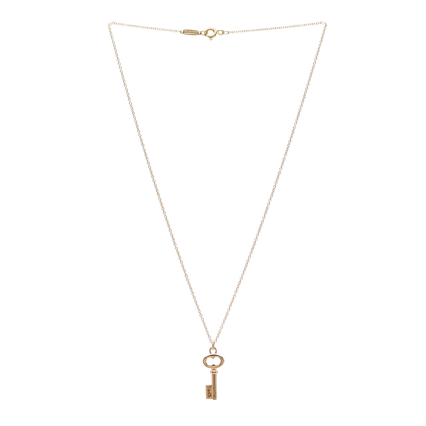 18K Yellow Gold Mini Key Pendant Necklace