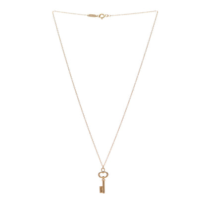 Tiffany 18K Yellow Gold Mini Key Pendant Necklace 3 of 5