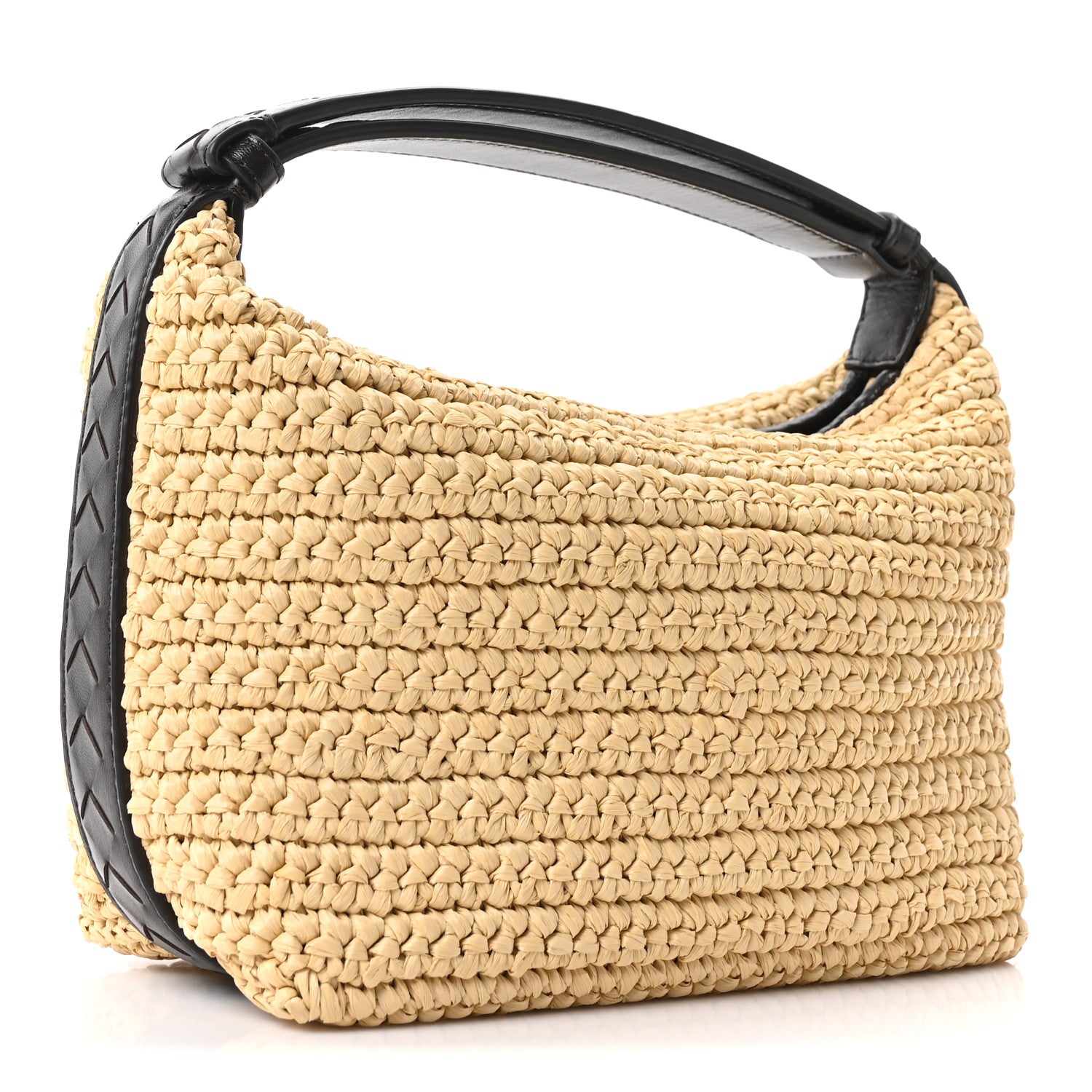 Bottega Veneta Raffia Woven Nappa Intrecciato Mini Wallace Natural Fondant 3 of 10