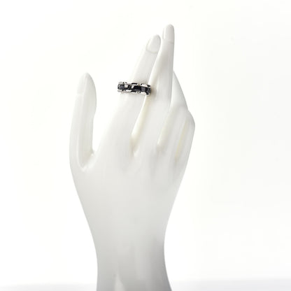 Chanel 18K White Gold Black Ceramic Medium Ultra Ring 52 6 2 of 4