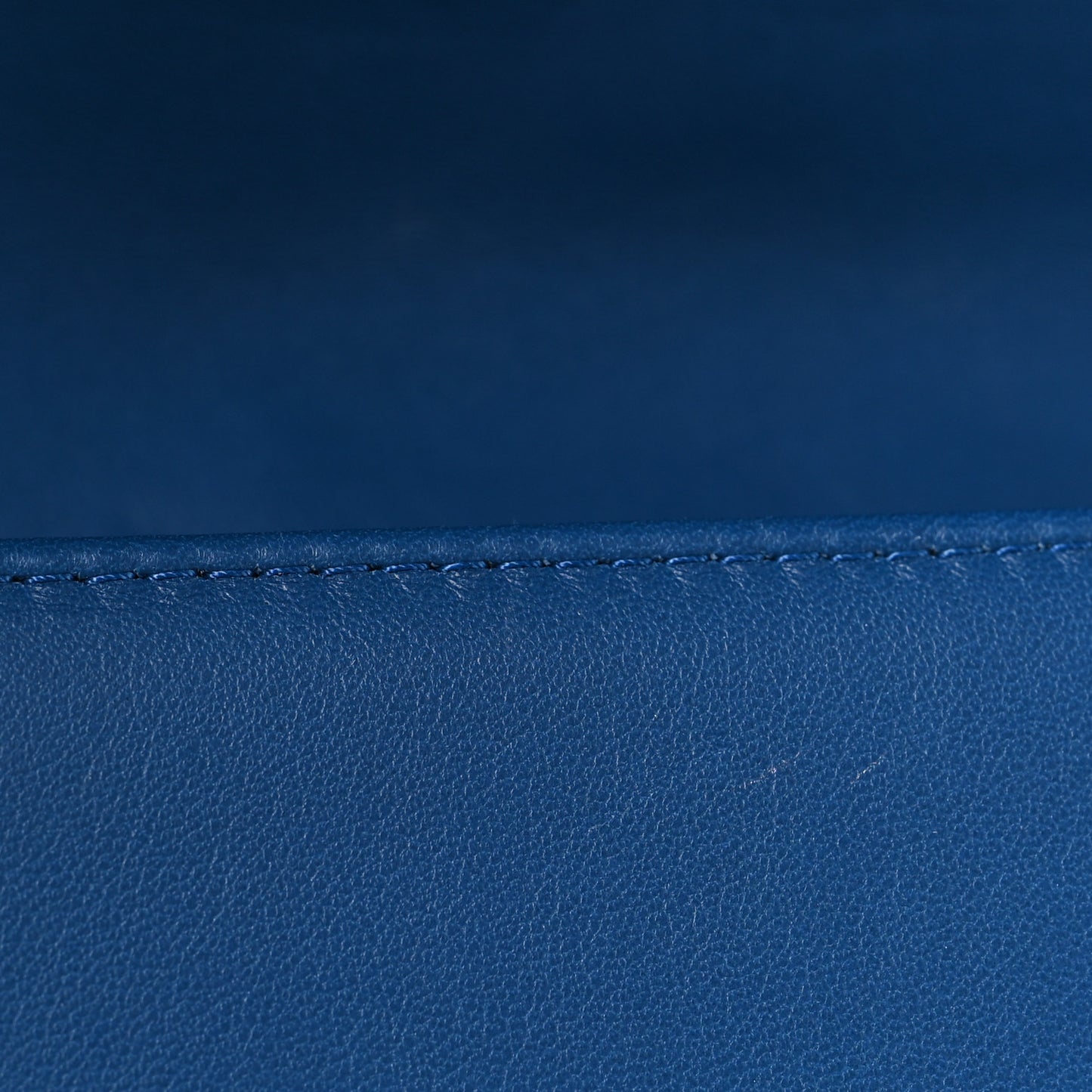 Lambskin Chevron Quilted Medium Boy Flap Blue