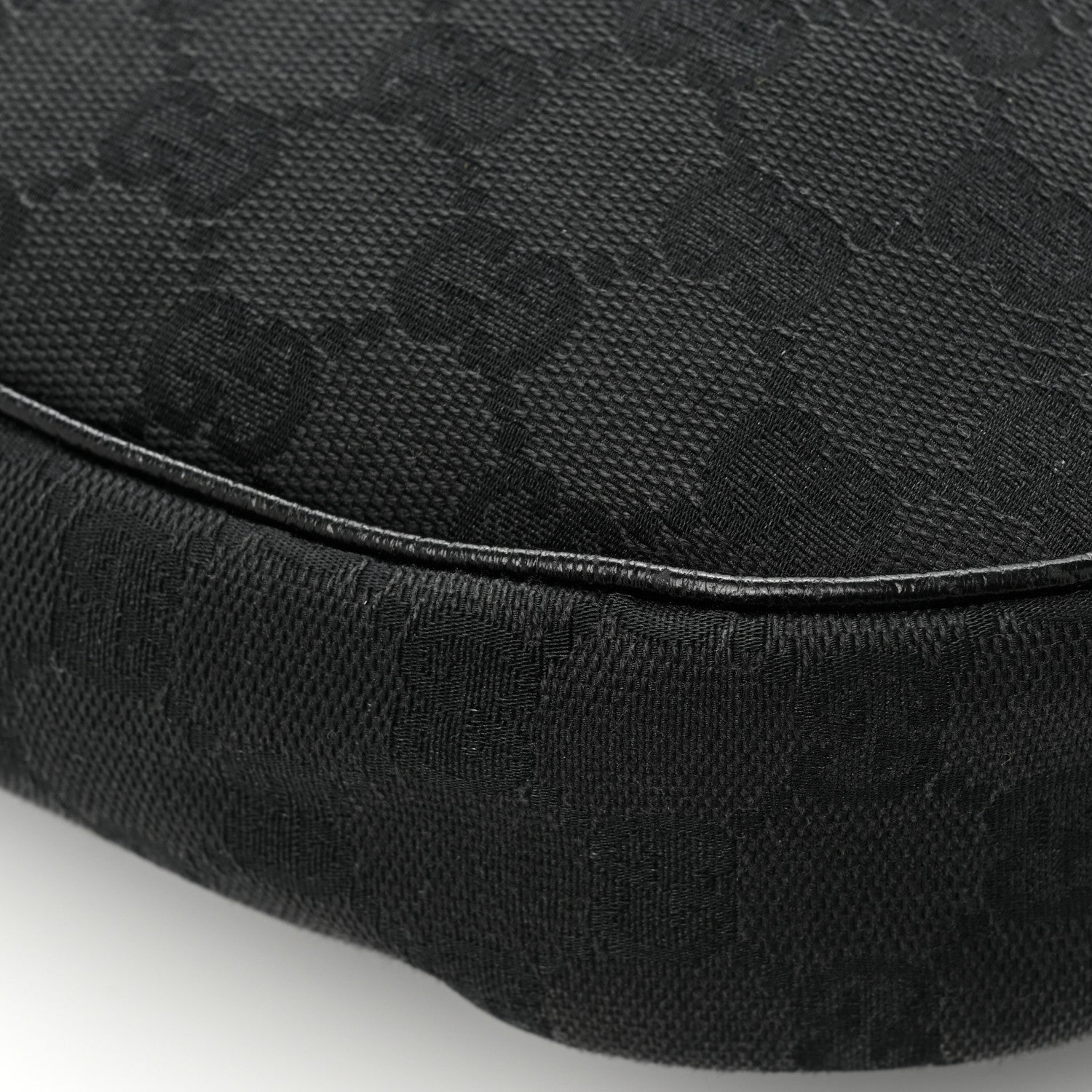 Gucci Monogram Medium Half Moon Hobo Black 11 of 13