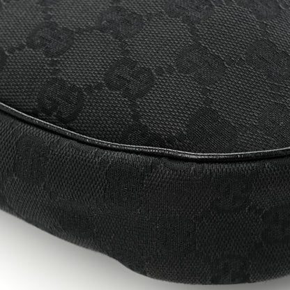 Gucci Monogram Medium Half Moon Hobo Black 11 of 13