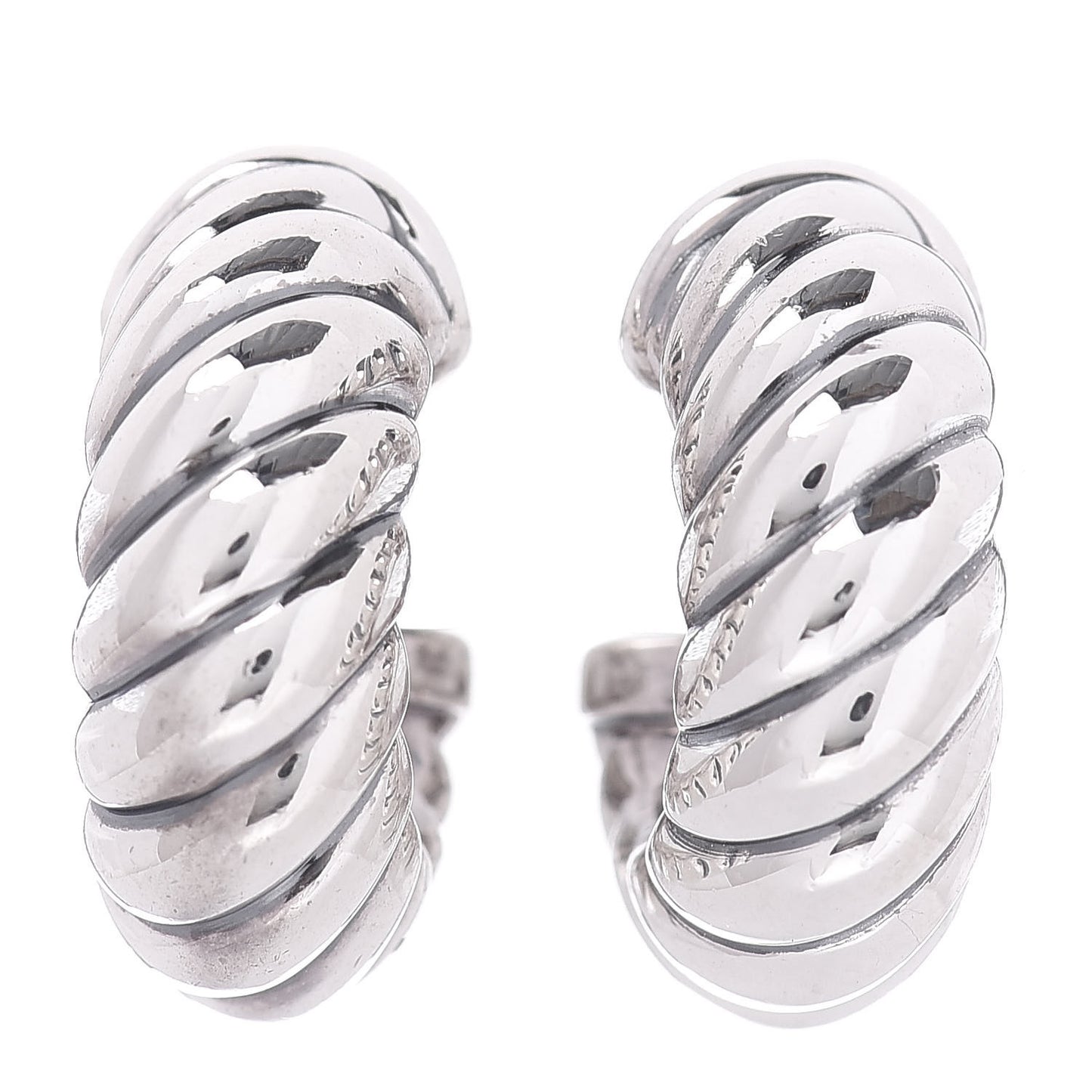 Sterling Silver Sculpted Cable Classics Hoop Earrings