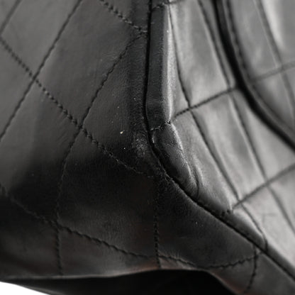 Chanel Lambskin Quilted Medium Double Flap Black 12 of 14