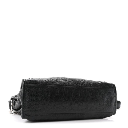 Balenciaga Agneau Classic Hardware S City Logo Strap Black White 5 of 11
