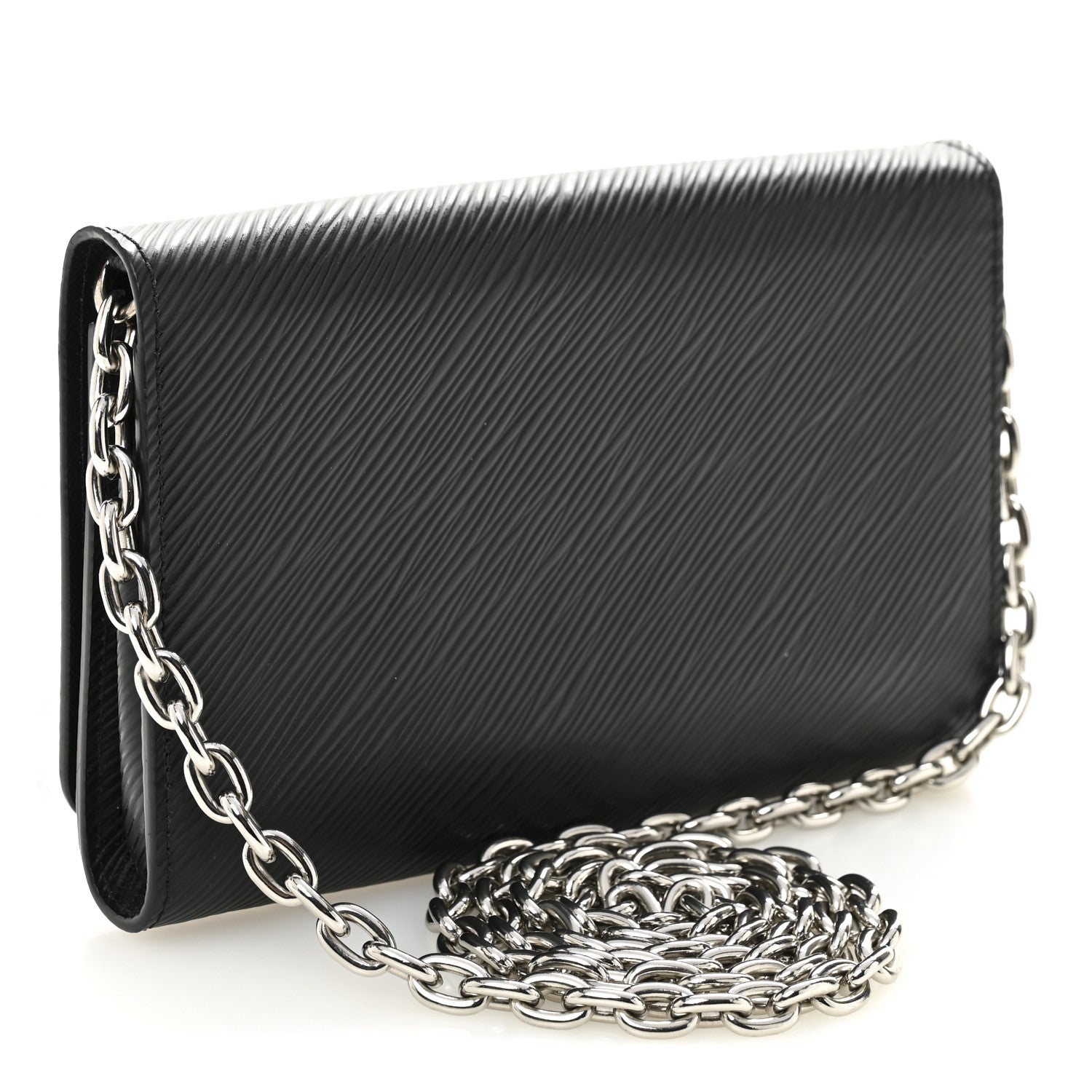 Louis Vuitton Epi Twist Chain Wallet Black 3 of 10