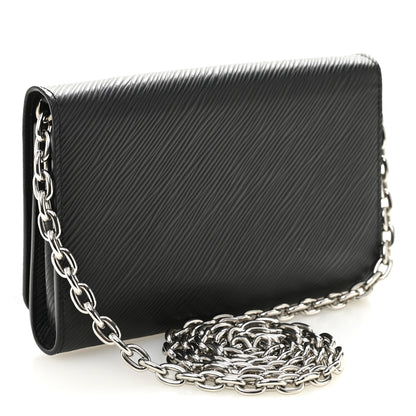 Louis Vuitton Epi Twist Chain Wallet Black 3 of 10