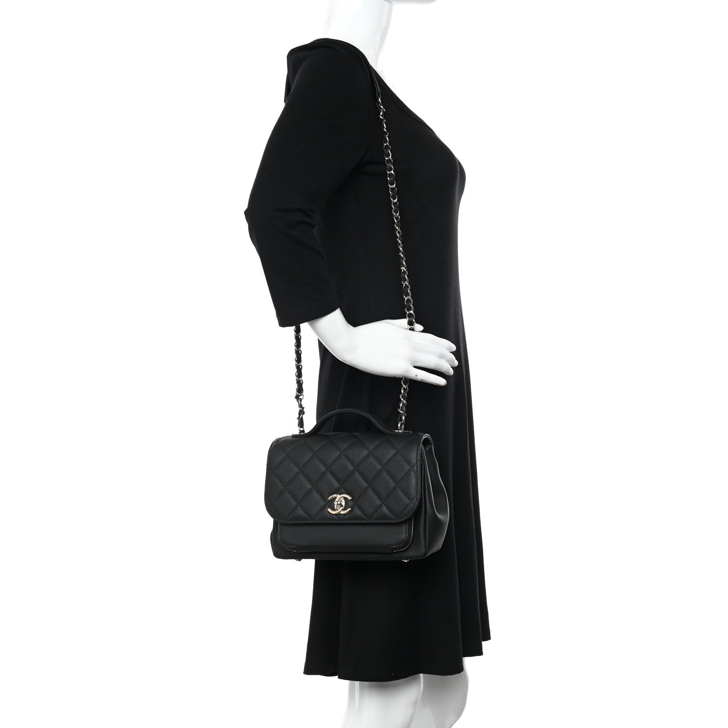 Chanel Caviar Quilted Medium Business Affinity Flap Black 2 of 13