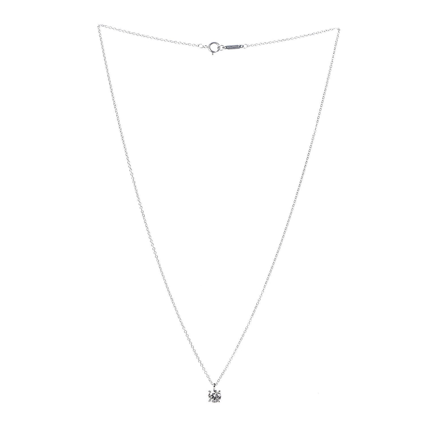 Platinum Diamond .55ct Solitaire Pendant Necklace