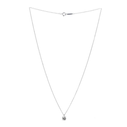 Tiffany Platinum Diamond .55ct Solitaire Pendant Necklace 3 of 6