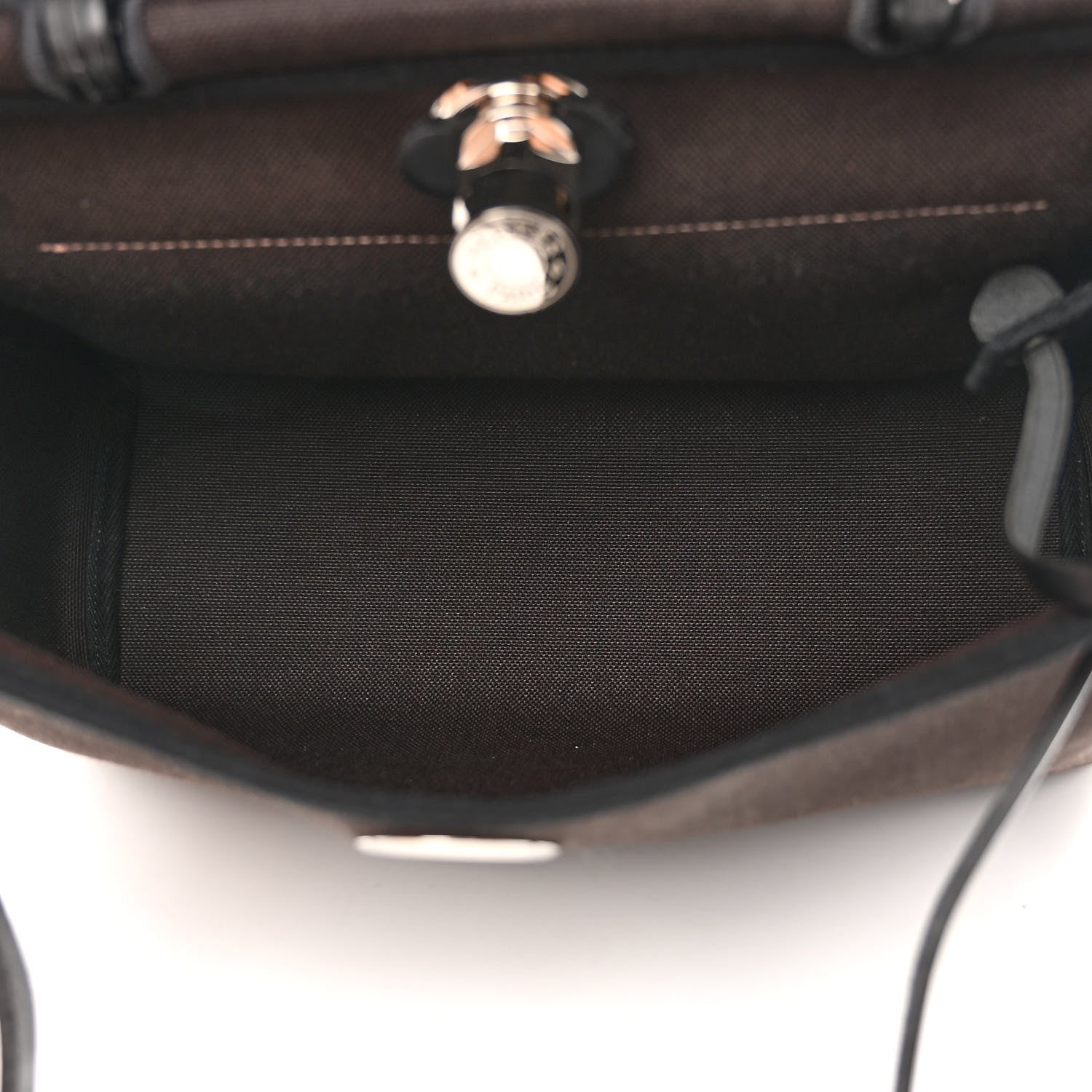 Hermes Military Toile Vache Hunter Herbag Zip Retourne 31 PM Black Ebene 6 of 14
