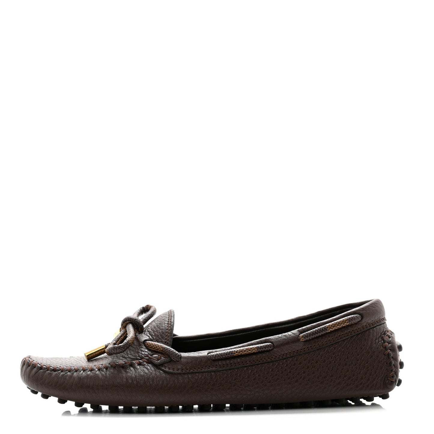 Calfskin Mens Arizona Car Shoe Moccasin Loafers 37.5 Brown