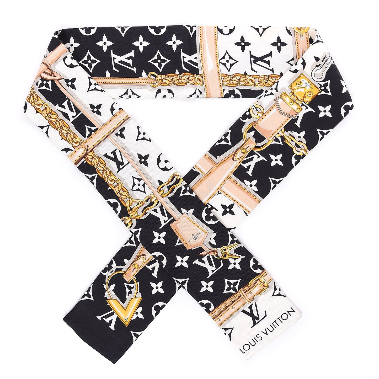 Silk Monogram Confidential Bandeau Black