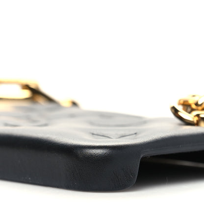 Louis Vuitton Lambskin Embossed Monogram Coussin iPhone 13 Pro Bumper Black 8 of 11