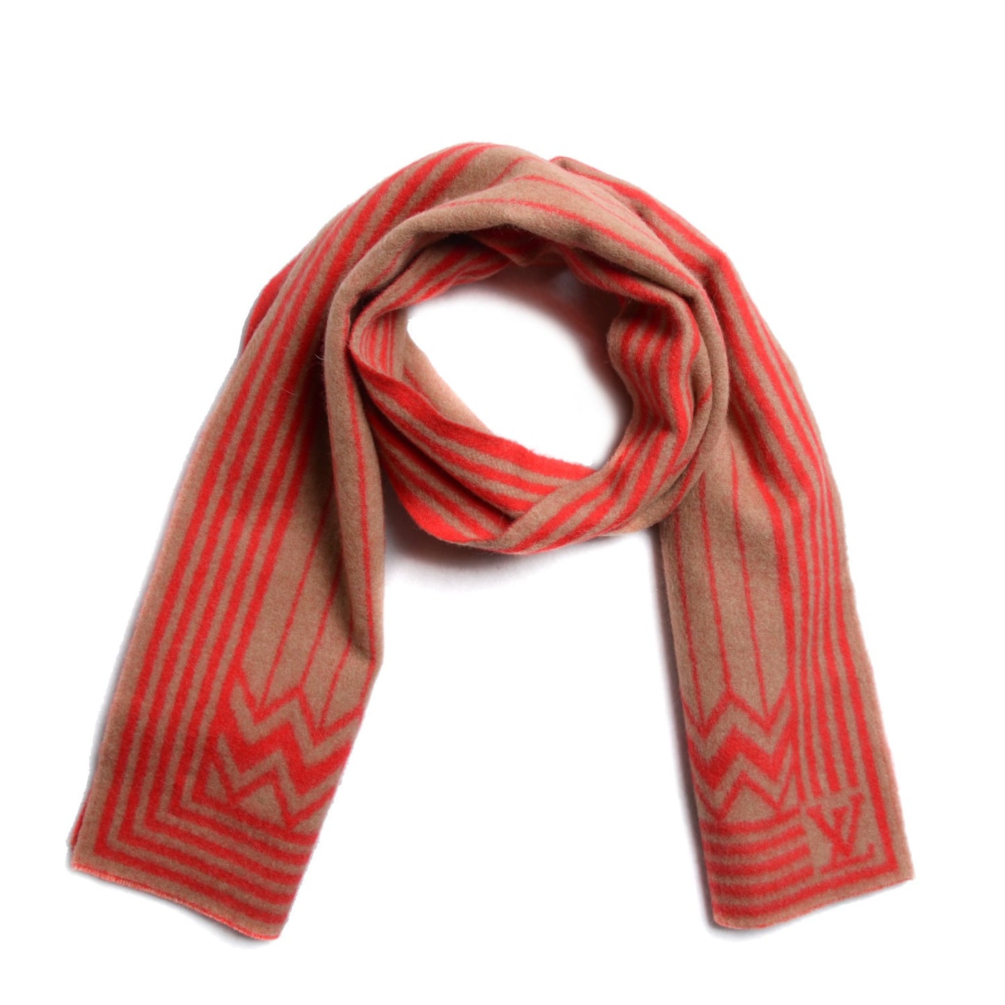 Lambswool Cashmere Karakoram Scarf Rouge Camel