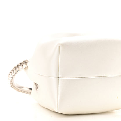 Jimmy Choo Satin Crystal Embellished Top Handle Bon Bon Bag Ivory 8 of 9