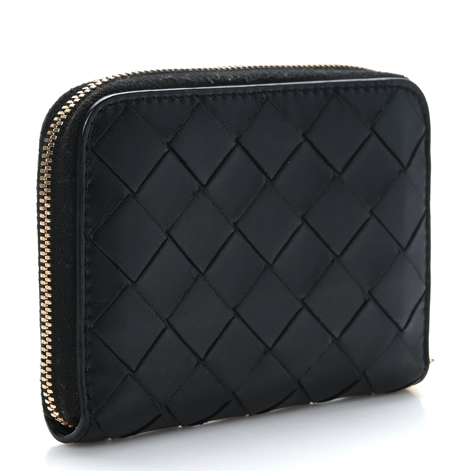 Bottega Veneta Nappa Intrecciato Zip Around Coin Purse Black 3 of 7
