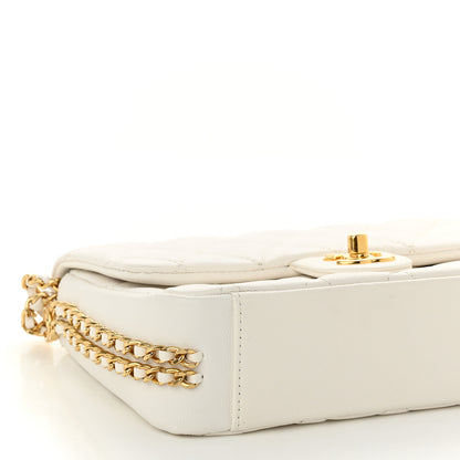 Chanel Caviar Quilted Mini CC You Flap White 8 of 9