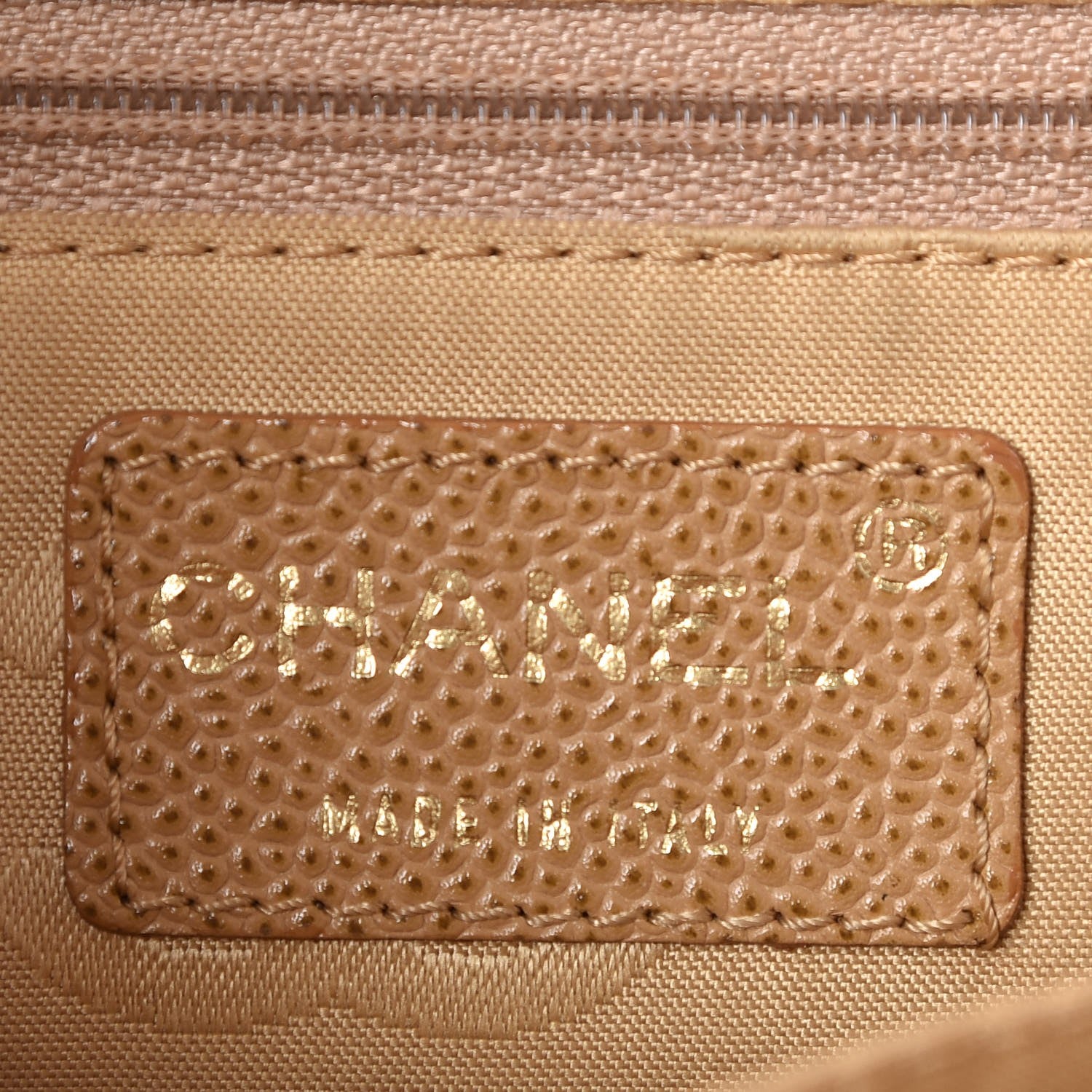 Chanel Caviar Square Stitched Medium Flap Beige 7 of 8
