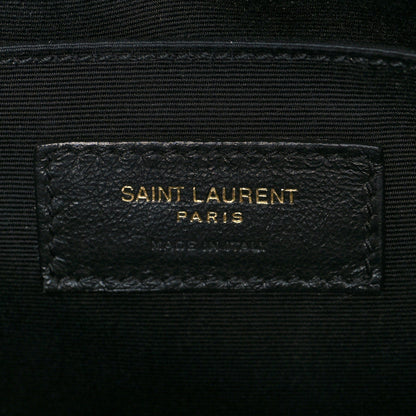 Saint Laurent Raffia Canvas Monogram Lou Camera Bag Beige Black 6 of 11