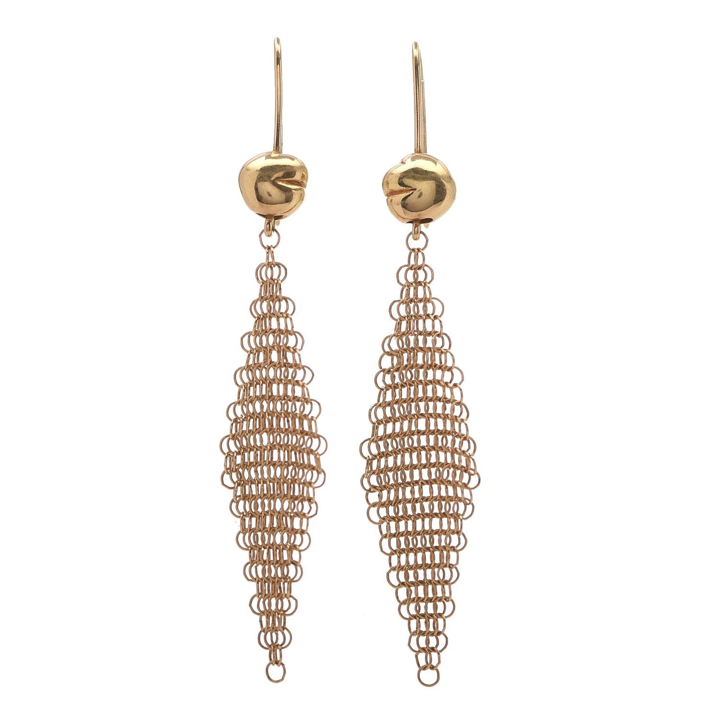 18K Yellow Gold Mini Elsa Peretti Mesh Earrings