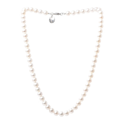 Tiffany Sterling Silver Freshwater Pearl 6-7mm Ziegfeld Necklace 3 of 8