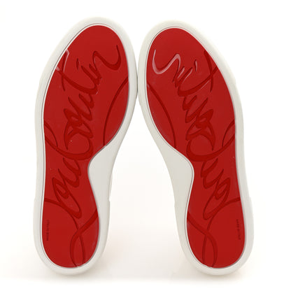 Christian Louboutin Calfskin Vierissima Flat Sneakers 40 White Red 6 of 9