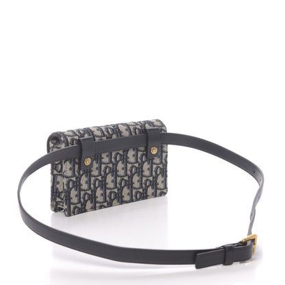 Christian Dior Oblique Saddle Belt Bag Blue 3 of 13
