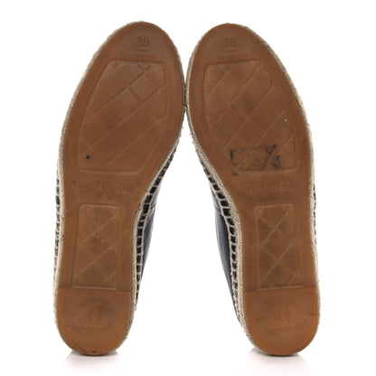Chanel Lambskin CC Espadrilles 38 Black 5 of 11
