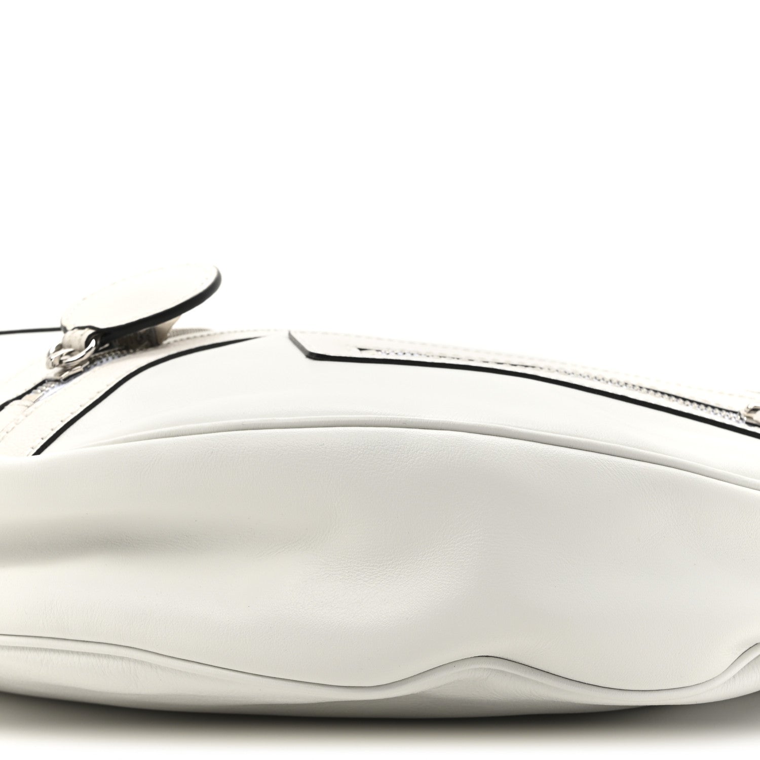 Versace Calfskin Medium Repeat Zip Hobo Optical White 8 of 9