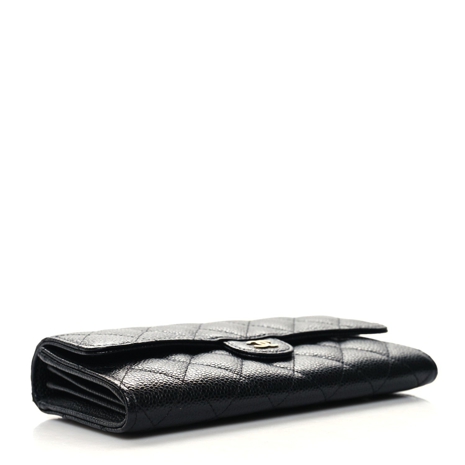 Chanel Caviar Quilted Long Flap Wallet Black 4 of 10