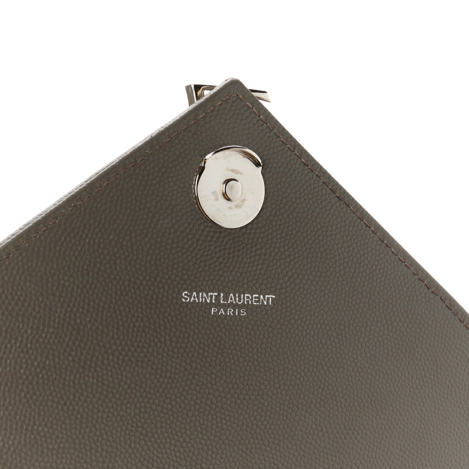 Saint Laurent Grain De Poudre Textured Mixed Matelasse Medium Triquilt Monogram Satchel Earth 6 of 11