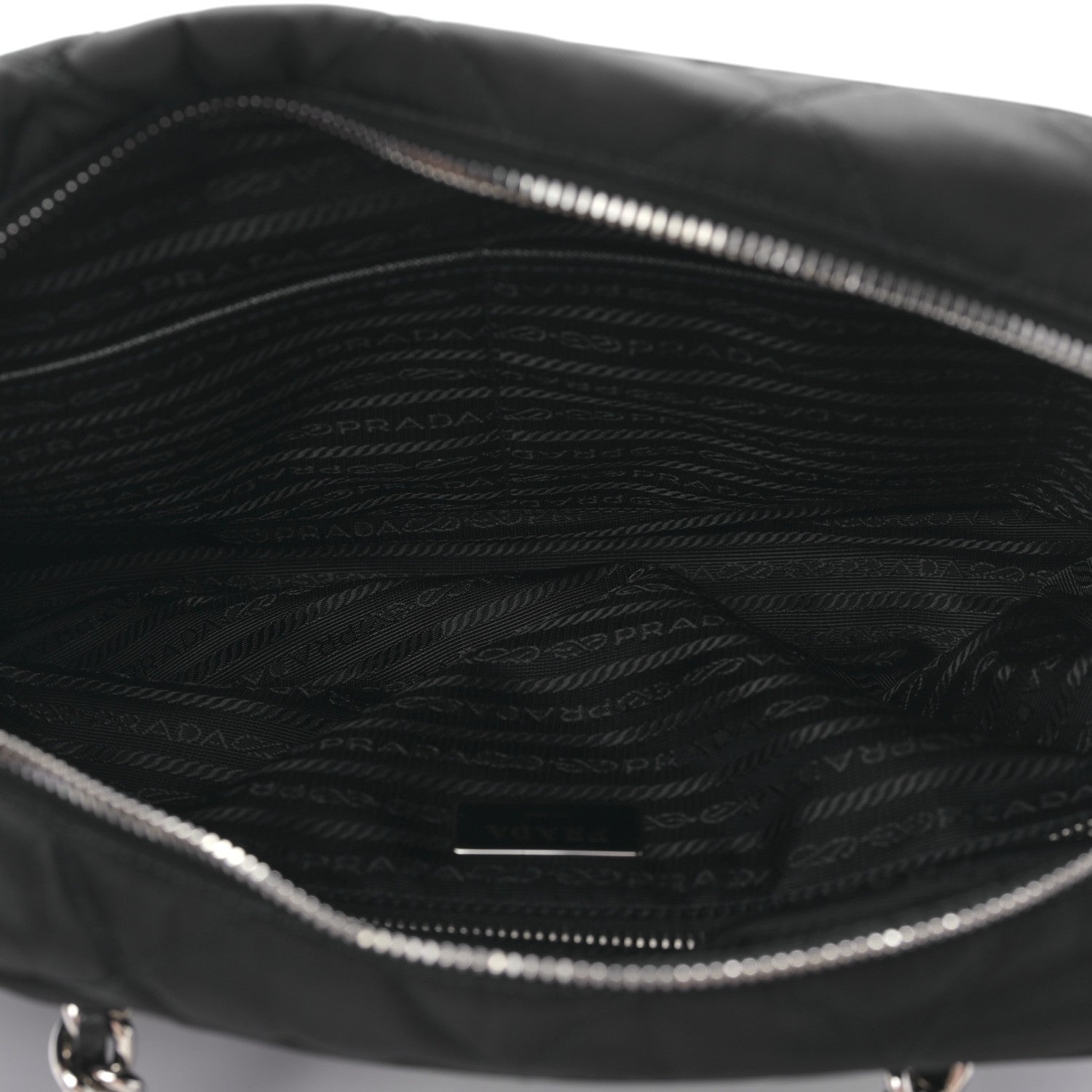 Prada Nylon Tessuto Impuntu Quilted Shoulder Bag Black 5 of 8