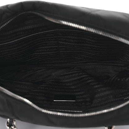 Prada Nylon Tessuto Impuntu Quilted Shoulder Bag Black 5 of 8