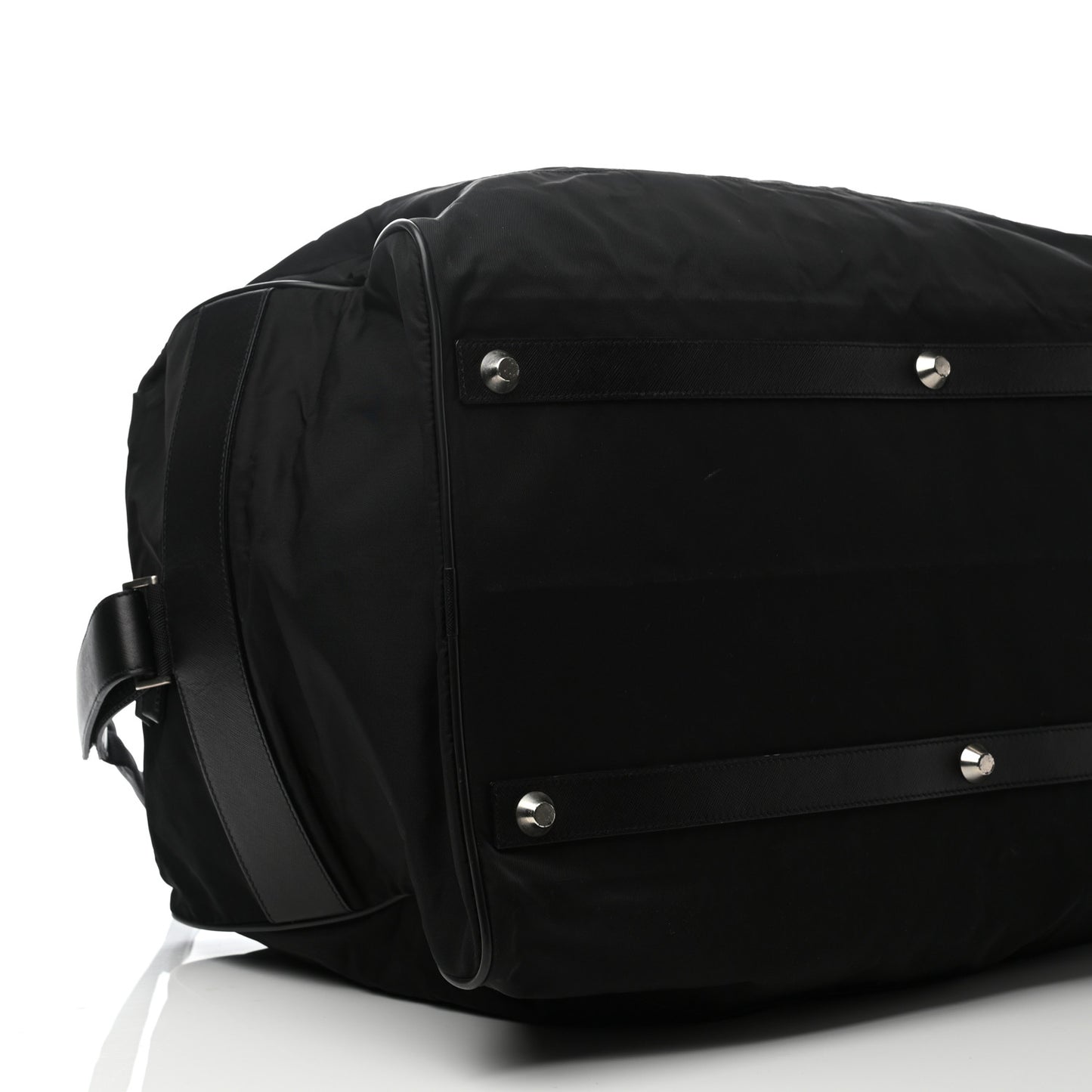 Tessuto Nylon Saffiano Viaggio Carry On Travel Bag Black