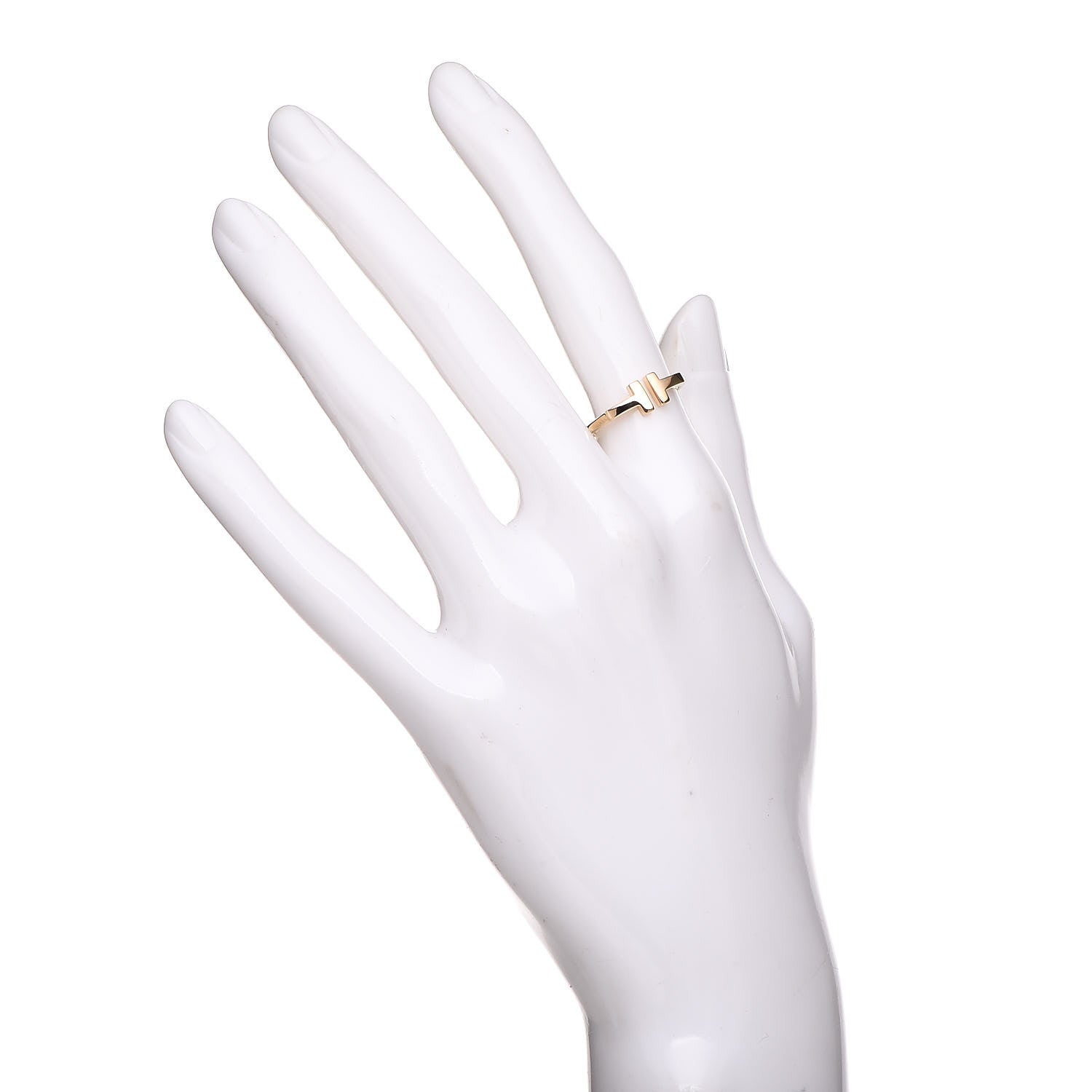 Tiffany 18K Yellow Gold T Wire Ring 50 5.5 2 of 5