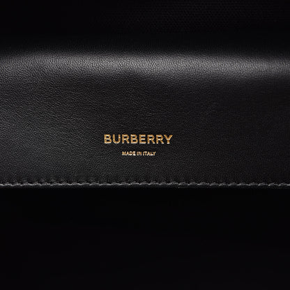 Burberry Smooth Calfskin Paneled Medium Cube Bowling Bag Black 6 of 11
