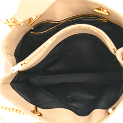 Saint Laurent Grain De Poudre Matelasse Chevron Monogram Shopping Bag Nude Powder 6 of 15