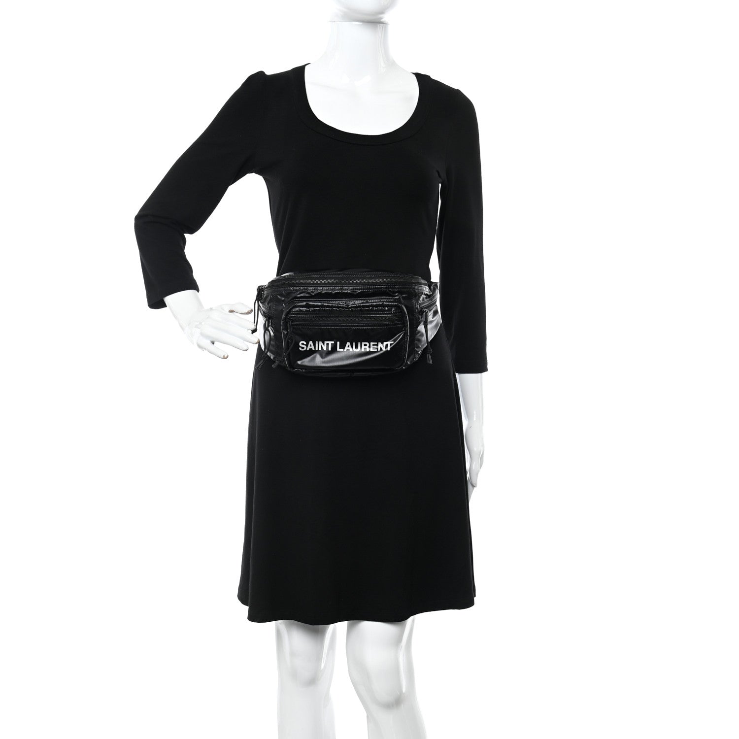 Saint Laurent Nylon Logo Nuxx Body Belt Bag Black 2 of 11