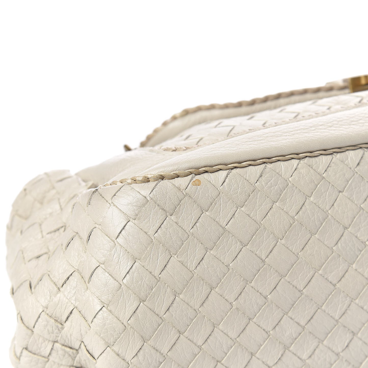 Nappa Intrecciato Napoli Shoulder Bag Cream