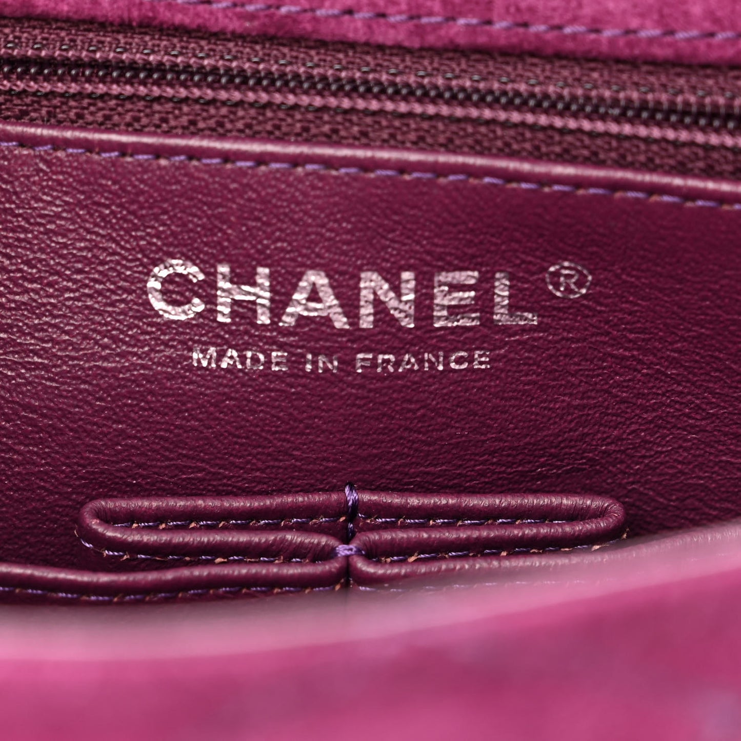 Suede Lambskin Scallop Quilted Medium Pagoda Flap Purple