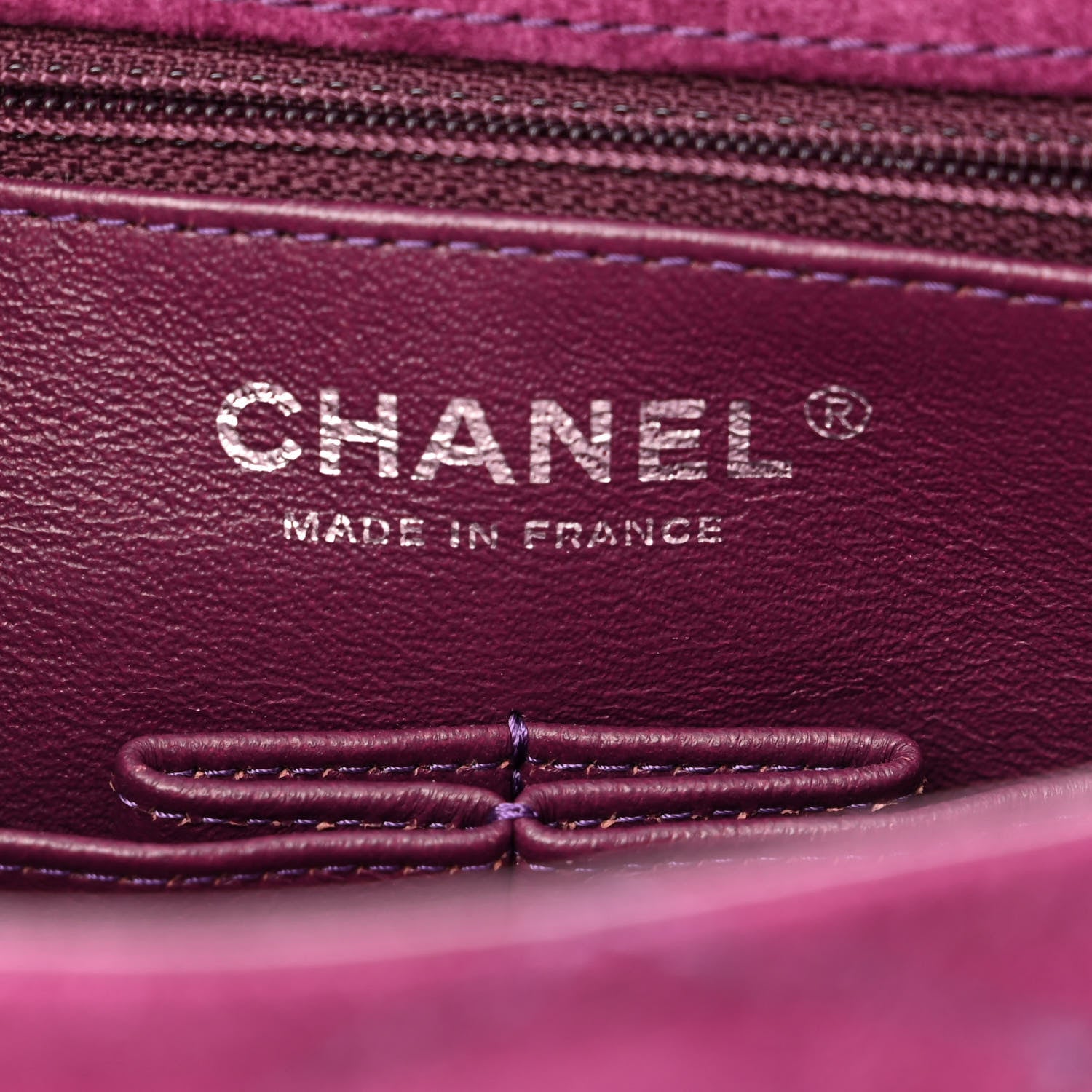 Chanel Suede Lambskin Scallop Quilted Medium Pagoda Flap Purple 6 of 12